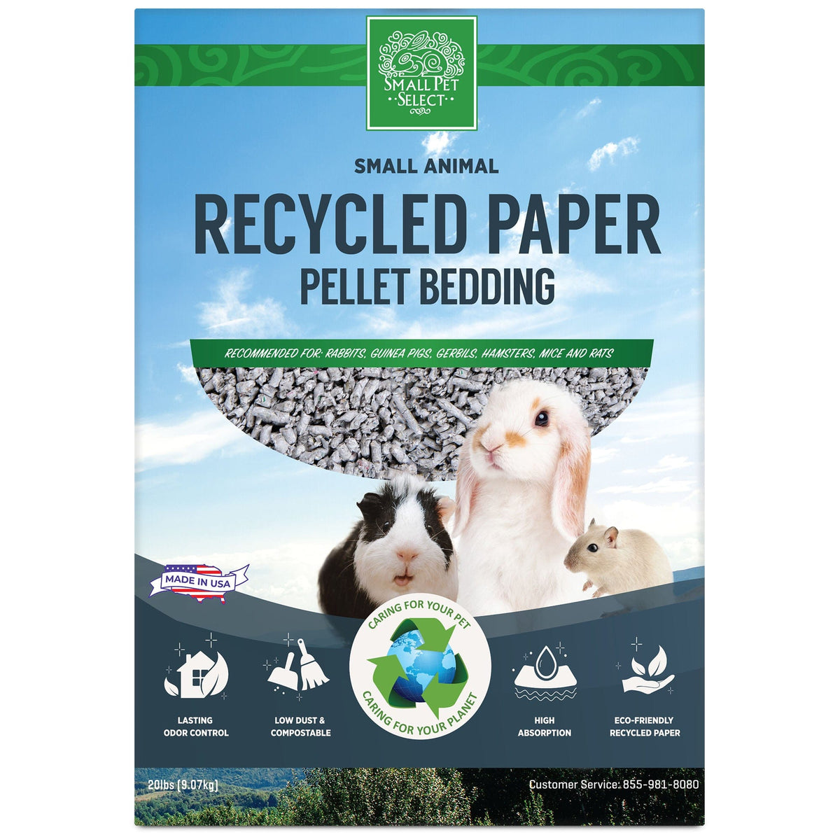 Small Animal Recycled Paper Pellet Bedding Small Pet Select U.S. Wholesale