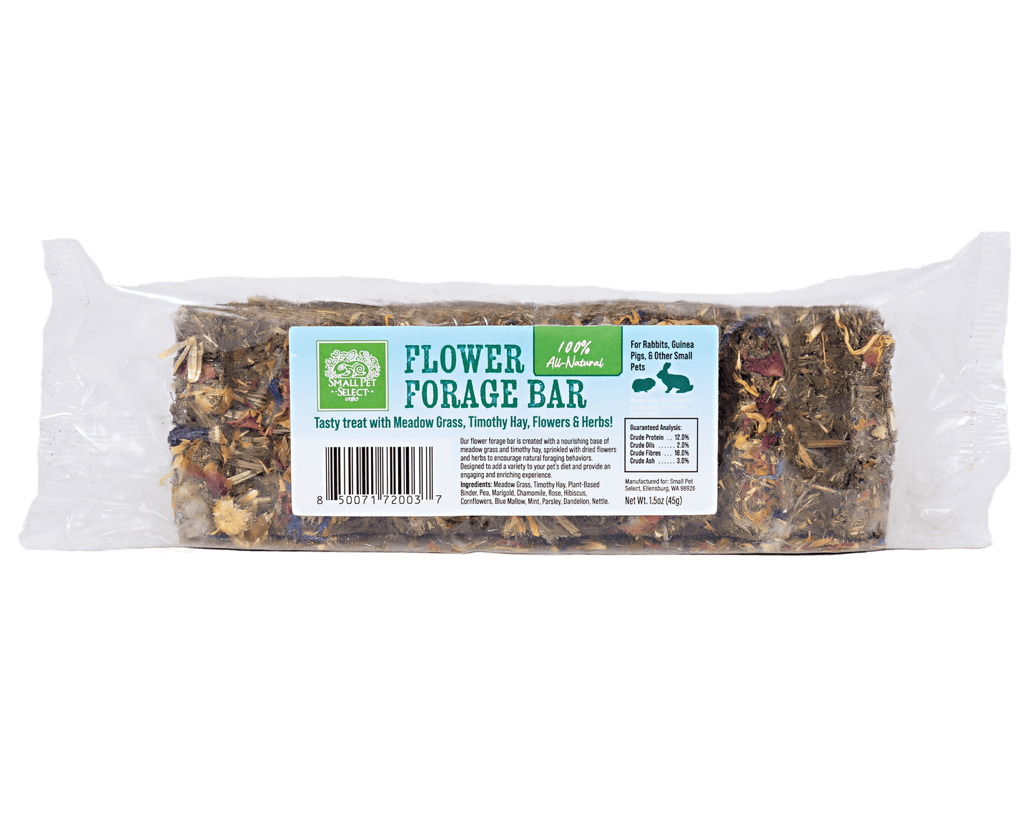 Flower Forage Bar packaging with a clear background