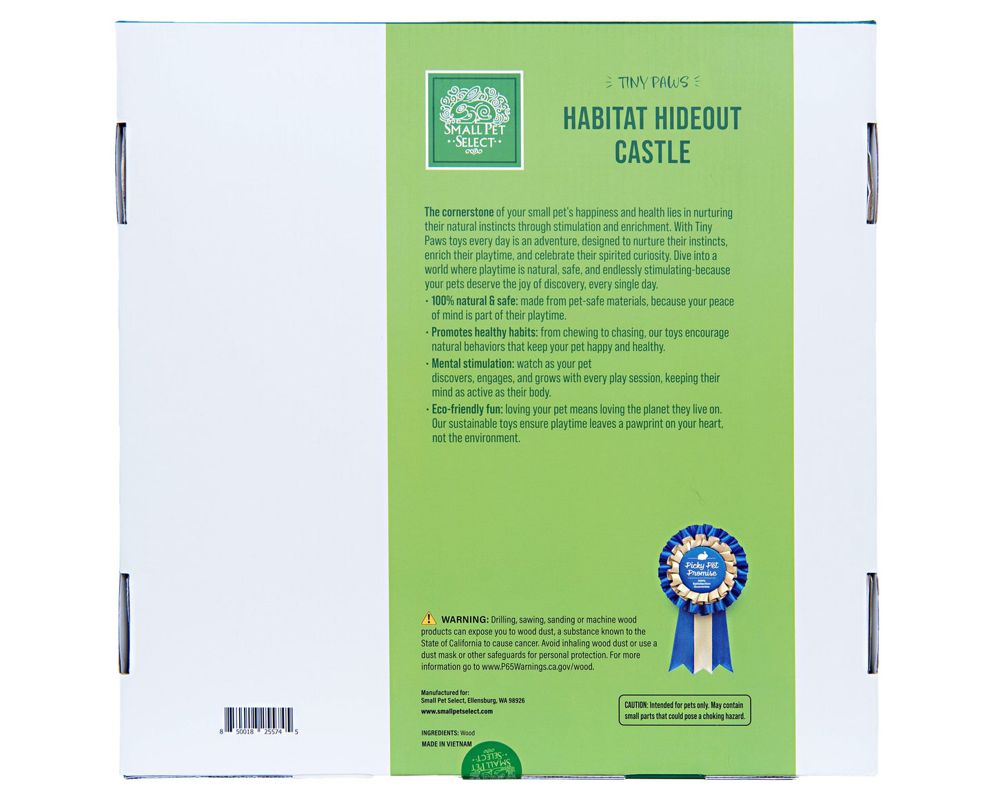 Tiny Paws Habitat Hideout Castle - Medium