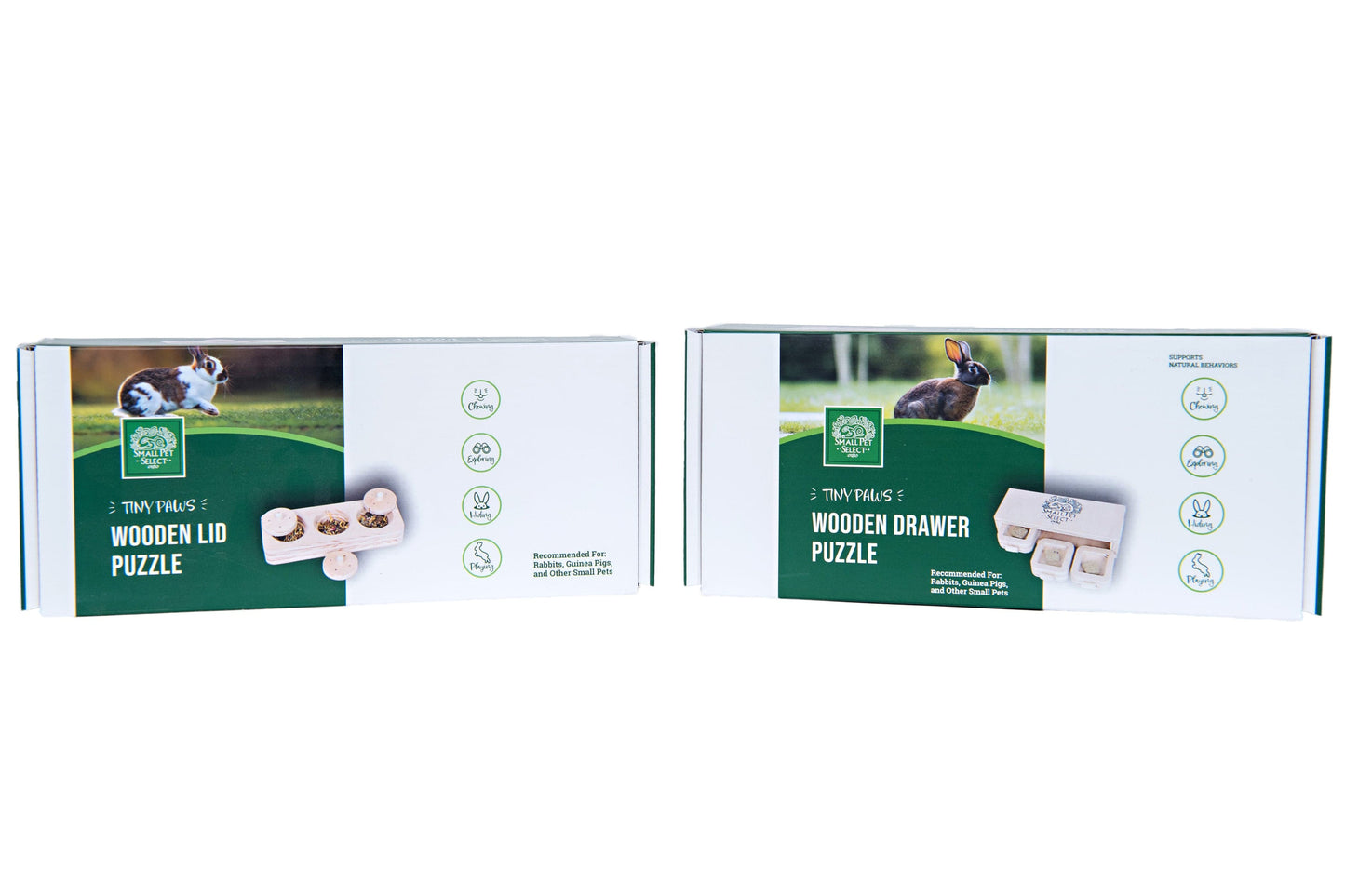 Wooden Foraging Puzzle and Wooden Drawer Puzzle Bundle