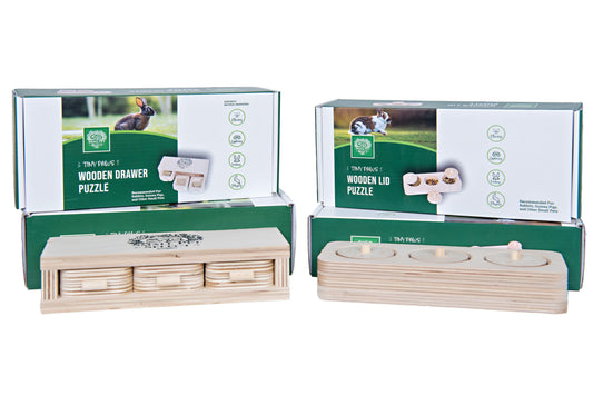 Wooden Foraging Puzzle and Wooden Drawer Puzzle Bundle