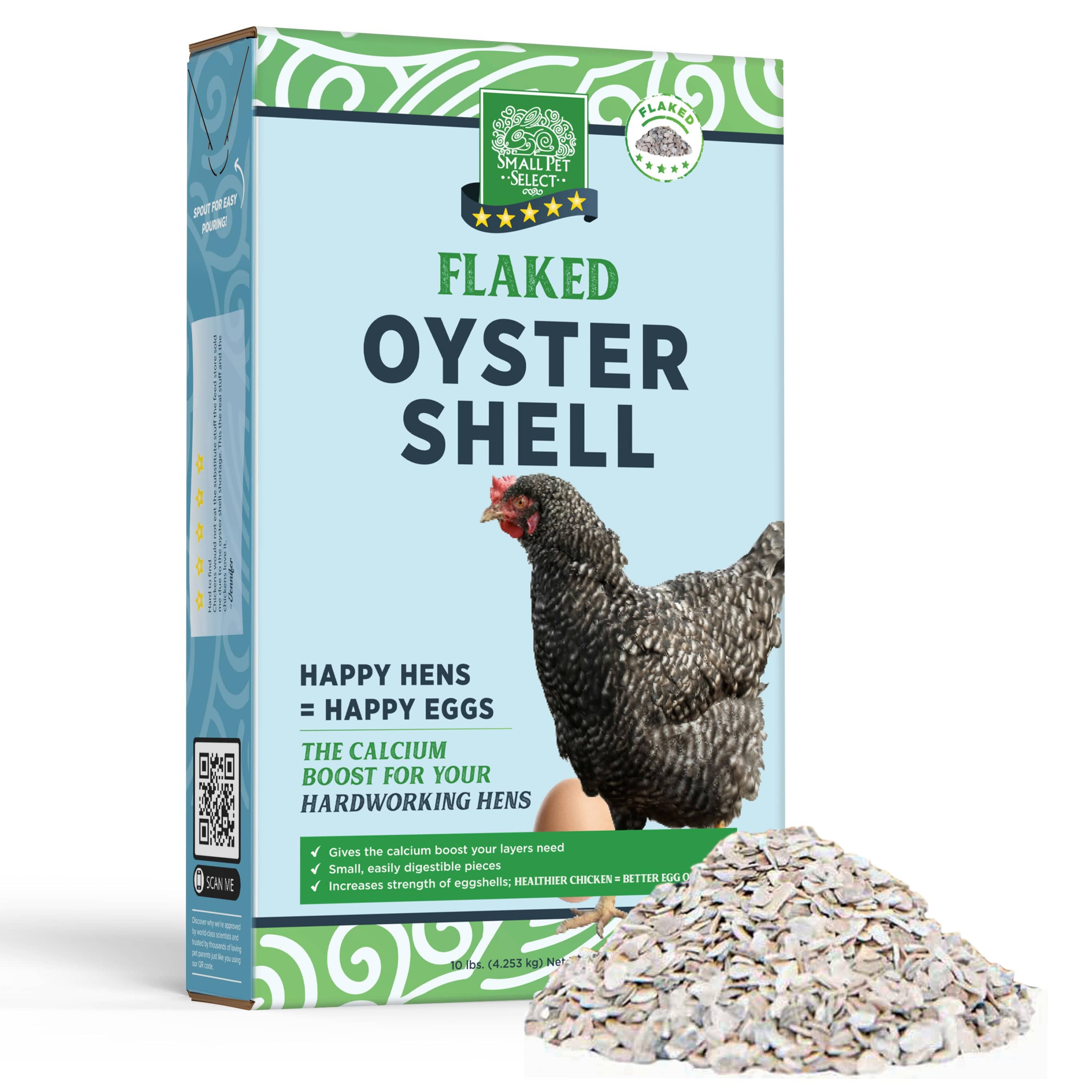 10 Lbs Coastal Calcium & Poultry Oyster Shells – Stronger Eggshells For Chickens, Ducks, Quail